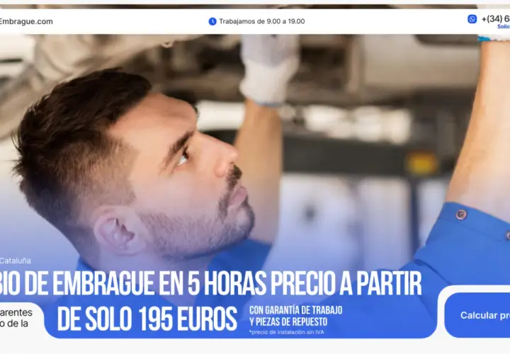 Cambio de embrague en Valencia en solo 5 horas y con garantía