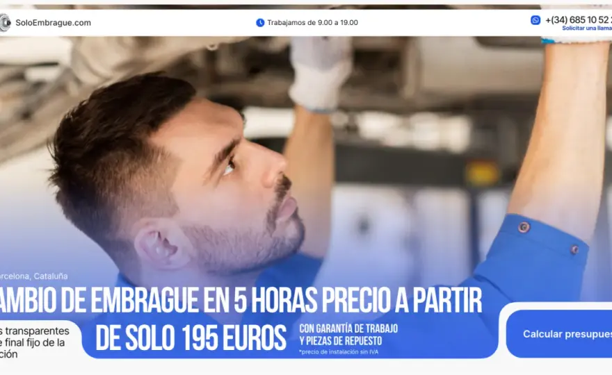 Cambio de embrague en Valencia en solo 5 horas y con garantía